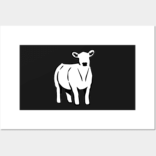 Cow Silhouette  - NOT FOR RESALE WITHOUT PERMISSION Posters and Art